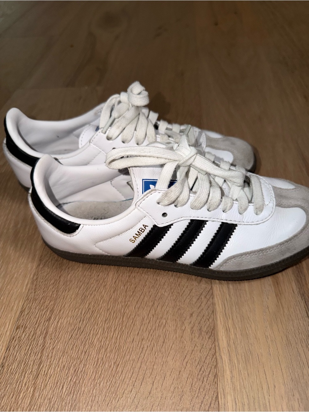 Adidas Samba Classic Men's White & Black Leather Sneakers